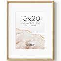 16x20 Picture Frame, Natural Solid Oak Wood Photo Frame, Square Angle