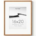 16x20 Picture Frame, Natural Solid Teak Wood Photo Frame, Square Angle