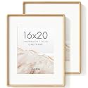 16x20 Picture Frame, Solid Oak Wood Photo Frame, Rounded Corner, 2 Pack