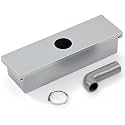 17-1/16"l X 5-1/8”w X 3-3/4"h Grease Box for Restaurant Canopy Hood Exhaust Fan Includes Down Spout Aluminized Metal Hood Accessories for Restaurant