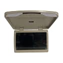 17.3" Wide IPS Screen Video Car Overhead Player Car Roof Mount Monitor Stereo Flip Down Overhead Car Monitor Remote Control NO DVD（Beige）