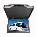 17.3" Wide IPS Screen Video Car Overhead Player Car Roof Mount Monitor Stereo Flip Down Overhead Car Monitor Remote Control NO DVD（Grey）
