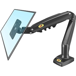 17-30 inches monitor mount gas spring arm 90 degree swivel tilts 85-30 degrees rotates 360 degrees 2-9 kgs max load