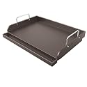 17" Flat Top Griddle for Gas Grill, Cast Iron Grill Plate Insert 17x13 Inch Griddle Cooking Plate Compatible with Weber Charbroil Camp Chef for Outdoor BBQ