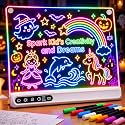 17.5" Rechargeable LED Drawing Board, 14 Color Light Effects & 8 Markers