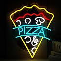 17.7"x21.1" Large Size Pizza Neon Signs for Business，Neon Lights for Pizza Shop Led Business Signs Suitable for Fast Food shops Christmas Birthday Party Gift