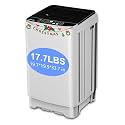 F.W.WOOLWORTHS 17.7 lbs Washing Machine with Drain Pump, Full Automatic Washer with 10 Wash Programs 8 Water Levels for Home, Apartment, RVs, Dorm, White