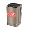 F.W.WOOLWORTHS 17.7 lbs Washing Machine with Drain Pump, Full Automatic Washer with 10 Wash Programs 8 Water Levels for Home, Apartment, RVs, Dorm, Glod