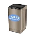 F.W.WOOLWORTHS 17.7 lbs Full-Automatic Washing Machine with LED Display, Laundry Washer with Drain Pump, 10 Wash Programs 8 Water Levels Washer & Spinner for Home, Apartment, Dorms, Gold