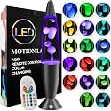 Giant LED Liquid Motion Lamps 16 Inch Large 17 Colors Changing Lamp Black Relax Night Light for Adults Kids Teens Sensory Mood Motion Nightlight Mini Aesthetic Table Lamp for Bedroom, Retro Home Decor