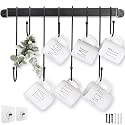 17 Inch Coffee Mug Rack: Wall Mounted Heavy-Duty Cup Holder for Cafe Bar