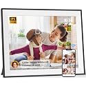 17-inch Digital Picture Frame Large - 32GB Digital Photo Frame Wall Mounted, Remote Control, Light Sensor, Full Functions, Share Photos and Videos Instantly, Unlimited Cloud Storage