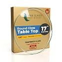 17 Inch Round Tempered Beveled Polished Edge Glass Table Top -3/8” Thick Round Glass Table Top–Heavy Duty, Dining, Coffee, and Office Tables by Fab Glass and Mirror