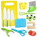 17 Pcs Kids Knife Set for Real Cooking Safe Kitchen Tools for Ages 4+