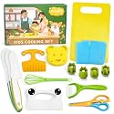17 Pcs Kids Knife Set for Real Cooking Safe Kitchen Tools for Ages 4+