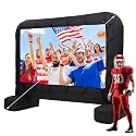17Ft Inflatable Projector Screen Outdoor Movie Screen Support with Quiet Air Blower and Storage Bag Front and Rear Projection Easy Set Up 160 Degree Large Viewing Angle Perfect for Movie Party Night