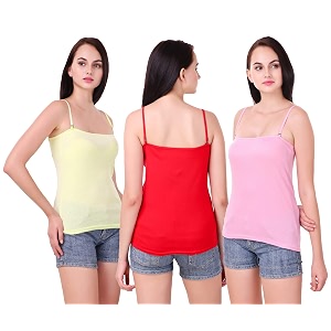 Set of 3 Spaghetti Camisole Vest Top