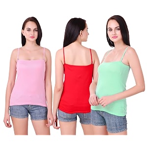 Set of 3 Spaghetti Camisole Vest Top