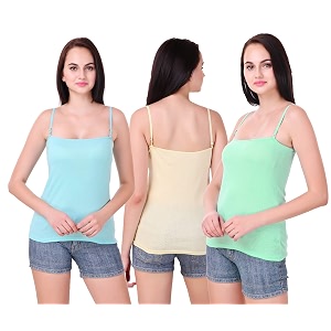 Set of 3 Spaghetti Camisole Vest Top