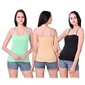 Set of 3 Spaghetti Camisole Vest Top