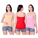 Set of 3 Spaghetti Camisole Vest Top