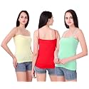 Set of 3 Spaghetti Camisole Vest Top