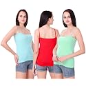Set of 3 Spaghetti Camisole Vest Top