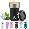 17oz Insulated Travel Coffee Mug, Stainless Steel Cup with Leakproof Lid