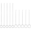 17Pcs Sewing Loop Turner Hook with Latch,Handmade Sewing Tools DIY Knitting Accessories,for Silicone Beads Fabric Tube Straps Belts Strips,2 Size- Long & Short Stainless Steel Loop Turner