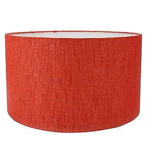 1834 inches big drum lamp shade cotton fabric ideal for floor stands red texture