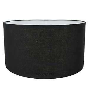1834 inches big drum lamp shade for big floor stands cotton fabric black