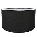 18" Inches, Big Drum Lamp Shade, For Big Floor Stands, Cotton Fabric (Black)