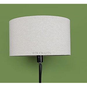 1834 inches largest drum lamp shade cotton fabric ideal for big floor stands beige