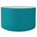 18" Inches (Largest) Drum Lamp Shade, Cotton Fabric, Ideal for Big Floor Stands (Teal Blue)