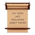 18" Kraft Paper Dispenser Wall Mount，Butcher Paper Dispenser，Paper Roll Cutter to Do Lists,Ideal for Home,Office Wall Paper Holder with Serrated Edge Cut Bar-Brown