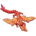 18" Large 3D Printed Dragon with Wings for Kids Teen Boys Fidget Classroom Decor Treasure Box Goodie Bag Birthday Gifts Office Desk Decoration for Adult (Single 18‑inch Winged Dragon, No Egg Included)