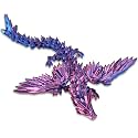 18" Large 3D Printed Dragon with Wings for Kids Teen Boys Fidget Classroom Decor Treasure Box Goodie Bag Birthday Gifts Office Desk Decoration for Adult (Single 18‑inch Winged Dragon, No Egg Included)