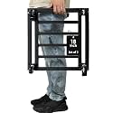 18" Metal Plant Caddy with Wheels Heavy Duty,Square Large Plant Stand Indoor Outdoor Use,Rolling Plant Dolly with Industrial Casters,Rust-Proof Black Plant Tray for Large Planters Pots,2-Pack