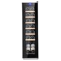 14 Bottle Freestanding Wine Cooler, Digital Temperature Control Compressor Wine Fridge, Low Noise Operation with Premium Wooden Shelves for Red Wine, White Wine, and Champagne Storage