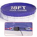 18 FT Round Winter Pool Cover for Above Ground Pools, Cable and Pulley