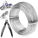 18 Gauge Aluminum Craft Wire Jewelry Making, 328 FT Metal Wire Armature Bendable Wire for Bonsai Trees, Sculpting, DIY Crafts Beading Floral (Silver, 1 mm Thickness)