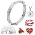 18 Gauge Aluminum Wire for Crafting - 52 Ft Bendable Sculpting Wire, Tarnish Resistant for Jewelry Making, Sculpture &amp; DIY Art Crafts (1mm Thickness)