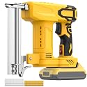 18 Gauge Brad Nailer Cordless & Staple Gun for Dewalt 20V Battery (Not Included), 2-in-1 Electric Nail Gun Battery Powered with 2000 Nails for Wood Carpentry, Drive 1-1/4" Nails & 7/8" Staples