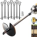 18” Ground Anchors Screw in(1000lbs), Heavy Duty Swing Set Auger Anchors Forged from High-Strength Steel, Unique Carabiner Design, Trampoline Stakes for High Winds, Tents, Trees, Canopies, Gazebos