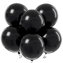18 Inch Black Balloons - 35Pcs Large Thick Balloons Big Round Black Latex Balloon for Birthday Baby Shower Wedding Graduation Summer Themed Party Decorations