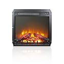 18 inch Electric Fireplace Insert, Ultra Thin Heater with Log Set & Realistic Flame, overheating Antique Black CSA/TV Stand, Cabinet, freestanding Cozy ambiance