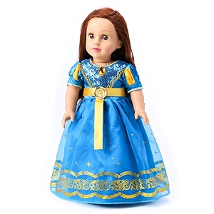 18-inch girl doll clothes princess merida dress costume fits 18 dolls merida