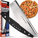 18-Inch Pizza Cutter Rocker Blade, 304 Stainless Steel Slicer Knife, Silver