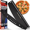 18-Inch Pizza Cutter Rocker Blade, 304 Stainless Steel Slicer Knife, Black