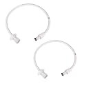 POLOSTAR 18 Inch PREMIUM PTMT Connection Pipe PVC Braided Hose Tube For Hot & Cold Water (SET OF 2) For Geyser| Wash Basin | Flush Tank | Hand Shower |With Heavy PTMT Nut & Key
